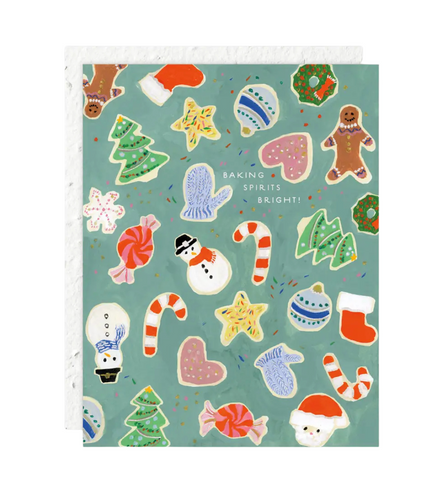 Christmas Cookies Card (Plantable Seed Paper Envelope)