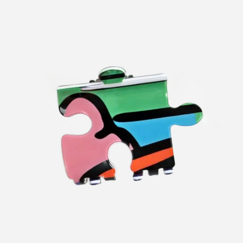 Puzzle Piece Claw Clip - Colour Mix III