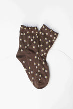 Daisy Meadow Socks - Dark Brown