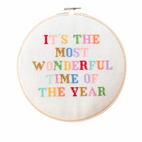 It’s The Most Wonderful Time Cross Stitch DIY Kit