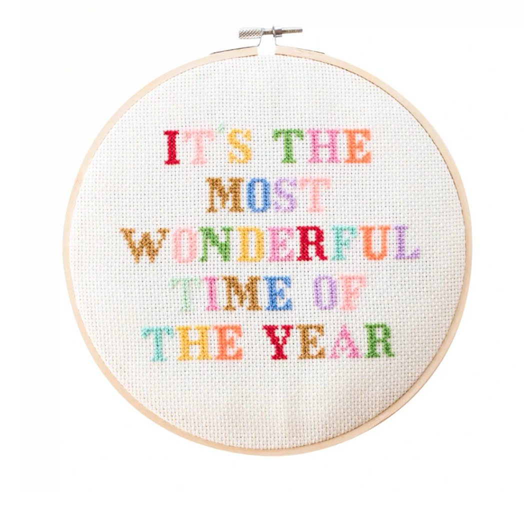 It’s The Most Wonderful Time Cross Stitch DIY Kit