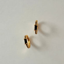 Siera Stone Huggies- Black + Gold