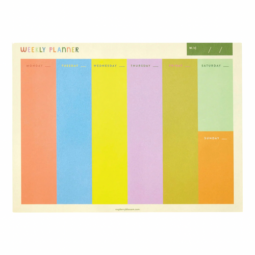 Rainbow Weekly Planner Pad
