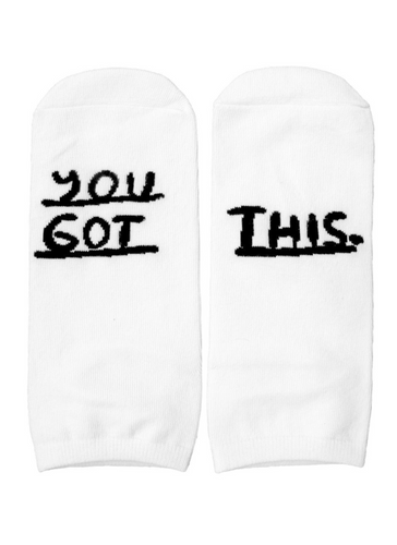 You Got This Socks - White or Black (Assorted Colours)