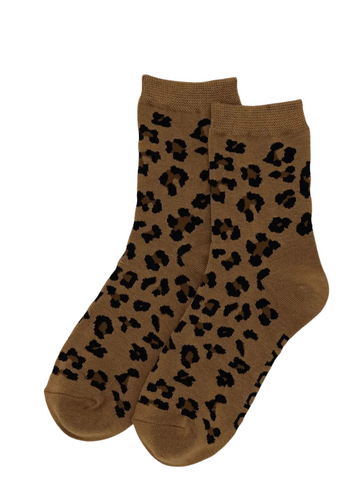 Crew Sock - Dark Leopard