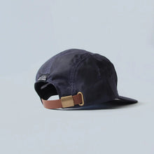 5 Panel Cap - Navy Waxed Cotton Canvas