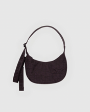 Small Nylon Crescent Bag - Chocolate Plum