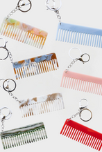 Eco Acetate Comb Bag Charm + Keychains - Assorted Colours