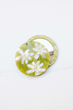 Eco Acetate Daisy Compact Mirror - Honeydew