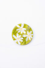 Eco Acetate Daisy Compact Mirror - Honeydew