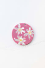Eco Acetate Daisy Compact Mirror - Strawberry
