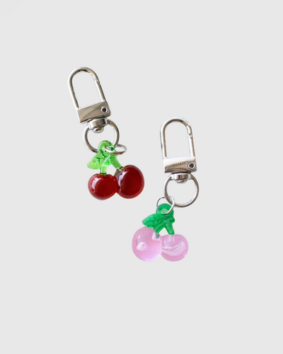 Mini Cherry Bag Charm - Red or Pink