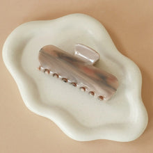 Ellio Hair Claw Clip - Grey + Pink Swirl