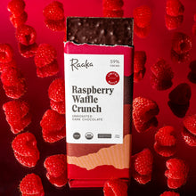 59% Raspberry Waffle Crunch Unroasted Dark Chocolate Bar - Limited Edition