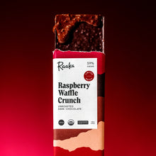 59% Raspberry Waffle Crunch Unroasted Dark Chocolate Bar - Limited Edition