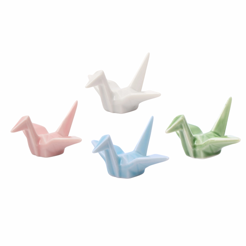 Japanese Origami Crane Chopstick Rest - Assorted Colours (Sold Individually)