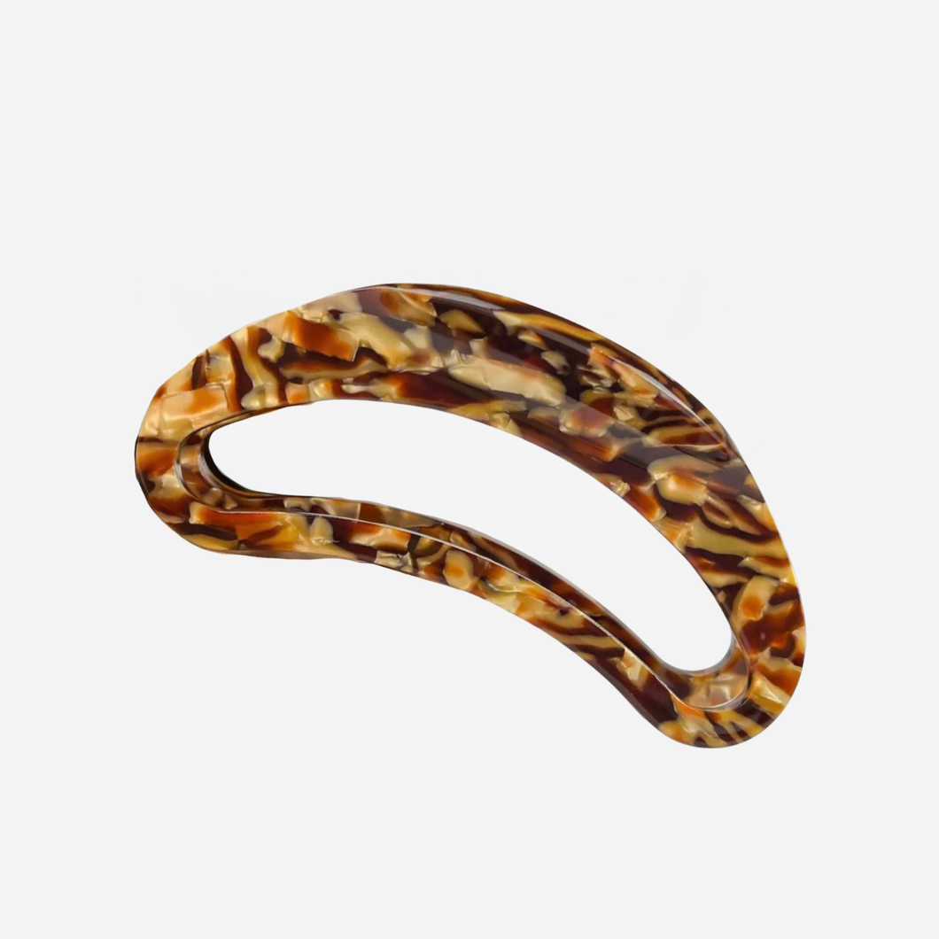 Medium Leon Claw Clip - Coffee Mix