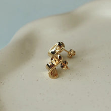 Swirl Wave Earrings - Gold