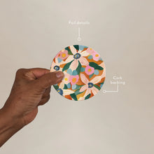 Heat + Water Resistant Coaster - Pinwheel Floral