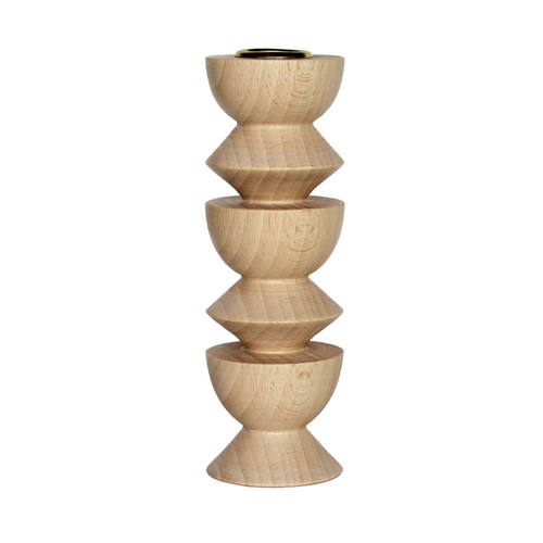 Modern Wooden Taper Candle Holder - Tall Nº 2