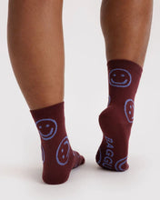 Crew Sock - Mahogany Happy