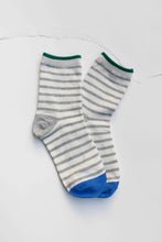 Tri-Colour Striped Socks - Grey