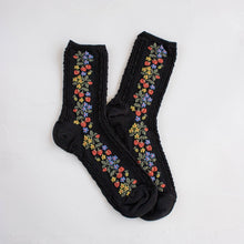 Vintage Strawberry Socks - Black