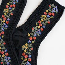 Vintage Strawberry Socks - Black