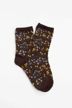 Ava Meadow Socks - Deep Brown