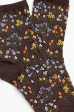 Ava Meadow Socks - Deep Brown
