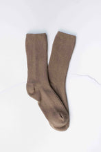 Millie Cotton Cozy Socks - Mocha