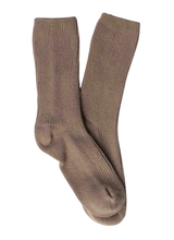 Millie Cotton Cozy Socks - Mocha