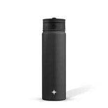 Colored Stainless Steel Insulated Water Bottle - 22 oz - Black