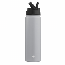 Colored Stainless Steel Insulated Water Bottle - 22 oz - Grey