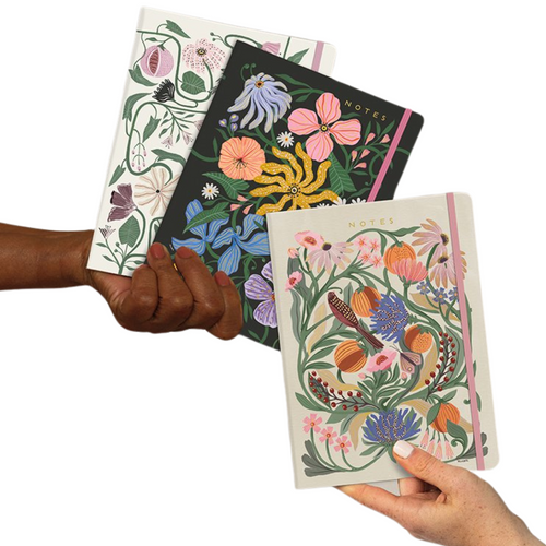 Floral + Fauna - Sewn Trio Notebook Set