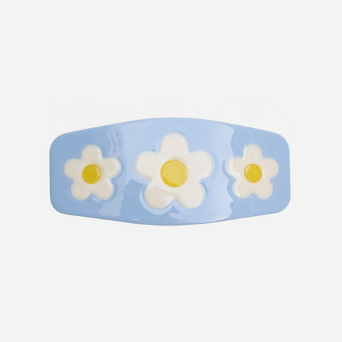 Eco-friendly Daisy Hair Barrette - Sky Blue