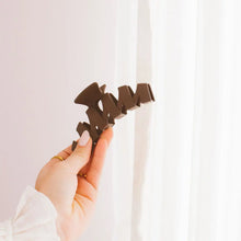 Matte ZigZag Hair Claw - Coffee