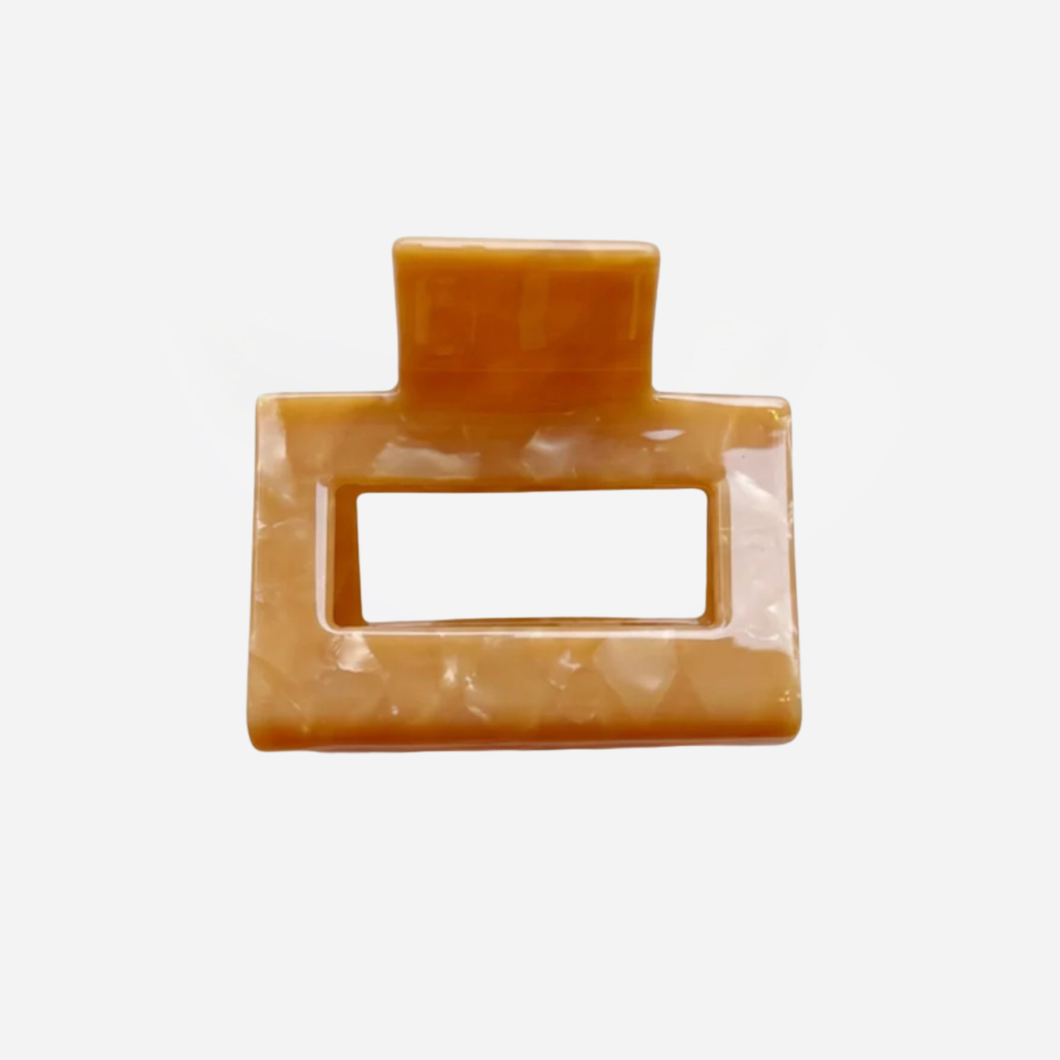 Ivy Square Hair Claw - Apricot