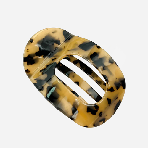 Large Circle Flat Claw Clip - Tortoise