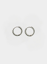 Laurel Twist Hoops - Silver