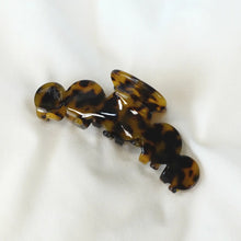 Cellulose Acetate Narrow Cloud Hair Claw Clip - Dark Tortoise