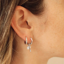 Chili Pepper Charm Earrings - Silver