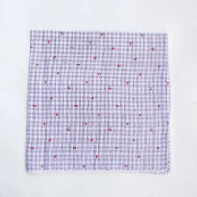 Cottage Mini Checker + Cherry Cotton Square Scarf - Mauve