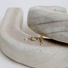 Fern Huggie Hoops - Gold