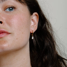 Fern Huggie Hoops - Gold