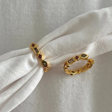 Barcelona Hoop Earrings - Gold + Multicoloured