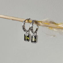 Hailey Drop Earrings- Gold/Olive OR Silver/Olive