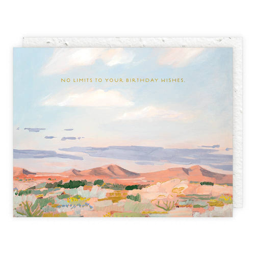 Morning Desert Light Birthday Card (Plantable Seed Paper Envelope)