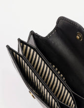Harmonica Wallet - Black Classic Leather