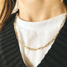 Paper Clip Link Chain - Gold